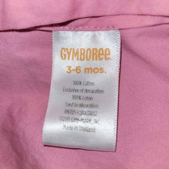 🌼 Vintage Gymboree Butterfly Blossoms Pink Daisy Appliquee Dress Baby Girls 3-6 - Picture 6 of 6